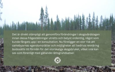 Regeringen struntade i konsultationsordningen inför framtagande av ”skogspropositionen”